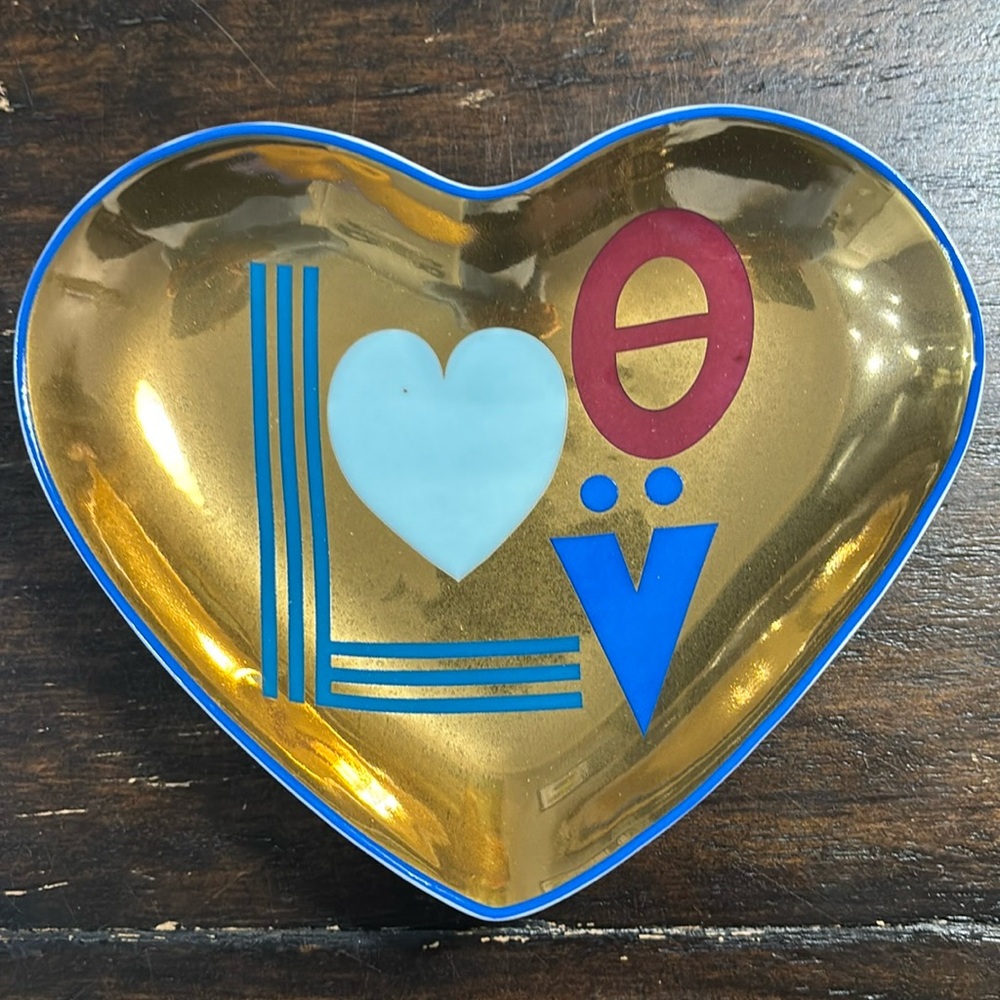Johnathan Adler “Love” Trinket Tray.  Brand New with Gift Box. ❤️🩵💙